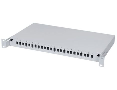 Przełącznica światłowodowa FO 24xSC simplex / 24xLC duplex RACK 19 1U wysuwana szara