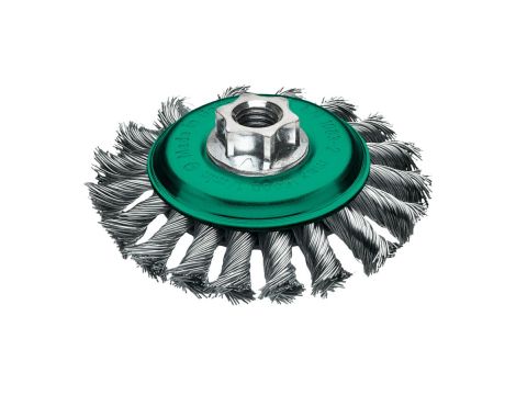 MILWAUKEE SZCZOTKA DRUCIANA STOŻKOWA M14 100x12 STAL NIERDZEWNA WIĄZANA 0.5-1szt.