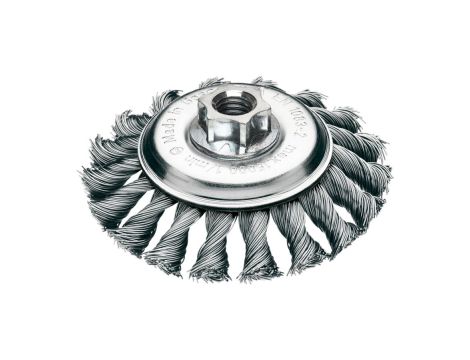 MILWAUKEE SZCZOTKA DRUCIANA STOŻKOWA M14 100x12 STALOWA WIĄZANA 0.5-1szt.