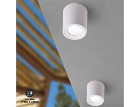 Oprawa sufitowa LIVIA 90 FROSTED Fumagalli GU10 LED CCT 4,8W 90mm 625lm 2700K/4000K SET IP55 230V biały / tworzywo sztuczne - 3