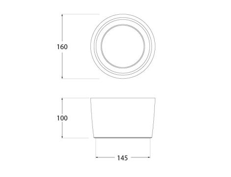 Oprawa sufitowa LIVIA 160 FROSTED Fumagalli GX53 LED CCT 10W 160 mm 3000K/4000K/6500K SET IP55 230V czarny / tworzywo sztuczne - 3