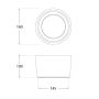 Oprawa sufitowa LIVIA 160 FROSTED Fumagalli GX53 LED CCT 10W 160 mm 3000K/4000K/6500K SET IP55 230V czarny / tworzywo sztuczne - 4