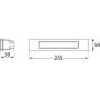 Oprawa elewacyjna podtynkowa NINA 270 OPAL Fumagalli R7S LED CCT 10,5W 255 mm 2700K/4000K/6500K SET IP55 230V czarny / tworzywo sztuczne - 3