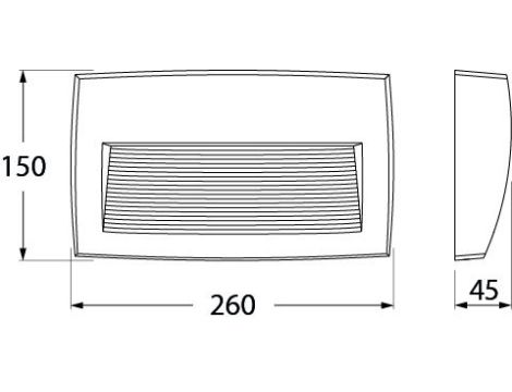 Oprawa elewacyjna LORENZA 270 CLEAR Fumagalli R7S LED CCT 10,5W 260 mm 2700K/4000K/6500K SET IP55 230V czarny / tworzywo sztuczne - 3