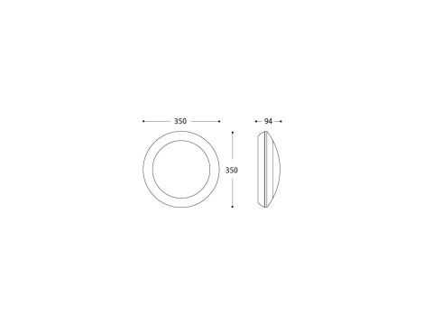 Plafoniera UMBERTA OPAL Fumagalli GX53 LED CCT 15W/9W średnica 350 mm 2700K/4000K/6500K SET IP66 230V czarny / tworzywo sztuczne - 4
