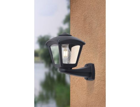 Oprawa elewacyjna kinkiet NARDO/ROBY CLEAR Fumagalli E27 wys.275 mm, szer.260 mm IP55 230V czarny / tworzywo sztuczne - 2