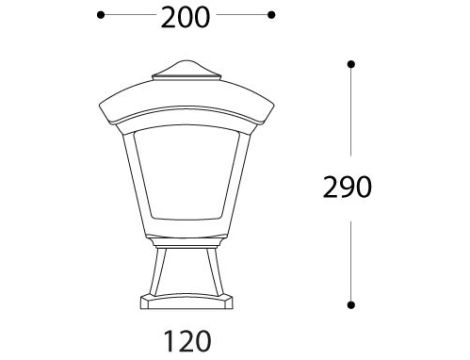 Oprawa ogrodowa DISMA/ROBY CLEAR E27 wys.290 mm, szer.200 mm IP55 czarna - 8