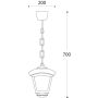 Oprawa ogrodowa wisząca SICAR/ROBY CLEAR Fumagalli E27 wys.700 mm, szer.200 mm IP55 230V czarny / tworzywo sztuczne - 9