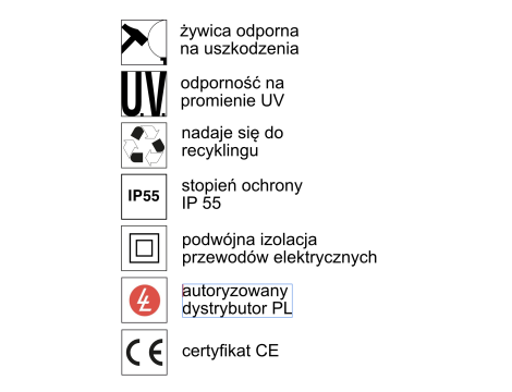 Oprawa elewacyjna kinkiet IESSE BLACK CLEAR Fumagalli E27 wys.350 mm, szer.220 mm IP55 230V czarny / tworzywo sztuczne - 6