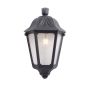 Oprawa elewacyjna kinkiet IESSE BLACK CLEAR Fumagalli E27 wys.350 mm, szer.220 mm IP55 230V czarny / tworzywo sztuczne - 2