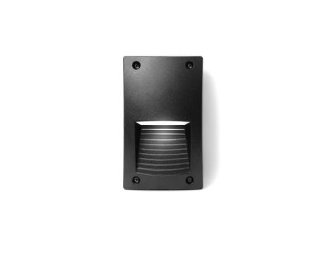Oprawa elewacyjna podtynkowa LETI 200 VP OPAL Fumagalli GX53 LED CCT 3W 3000K/4000K/6500K SET wys.188 mm, szer.113 mm IP66 230V czarny / tworzywo sztuczne