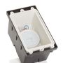 Oprawa elewacyjna podtynkowa LETI 200 VP OPAL Fumagalli GX53 LED CCT 3W 3000K/4000K/6500K SET wys.188 mm, szer.113 mm IP66 230V czarny / tworzywo sztuczne - 6