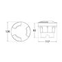 Oprawa najazdowa CECI 120 3L GREY FROSTED Fumagalli GX53 LED CCT 3W średnica 120 mm 3000K/4000K/6500K IP67 szary / tworzywo sztuczne - 10