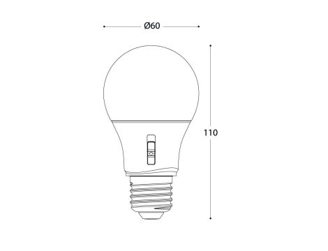 Źródło światła Fumagalli LED CCT E27 A60 8,5W 2700K/4000K/6500K mleczna 230V biały / tworzywo sztuczne - 2