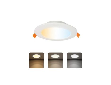 Oprawa podtynkowa downlight LED, 9W, 780lm, IP20, CCT, okrągła, biała, ALEXIS HOROZ