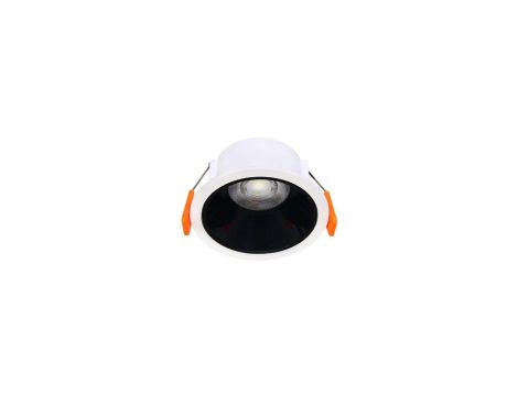 Oprawa podtynkowa downlight LED, 6W, 480lm, 6400K, IP20, okrągła, czarno - biała, AMARA HOROZ