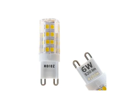 Żarówka LED G9 6W, 520lm, 4200K, 220-240V, PETA HOROZ