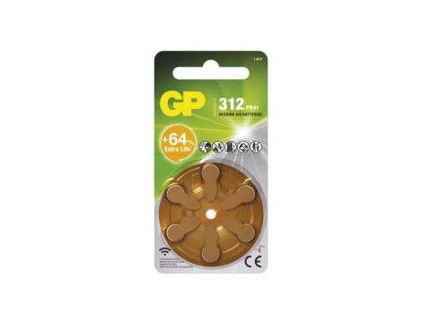 GP Bateria do aparatu słuchowego ZA312 6 szt. B35126