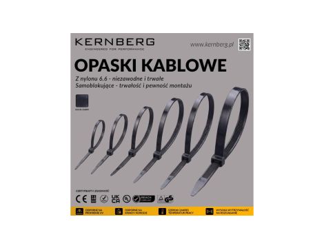 Opaska Kablowa TKUV 150x2,5 Czarna UV / 100 szt. /