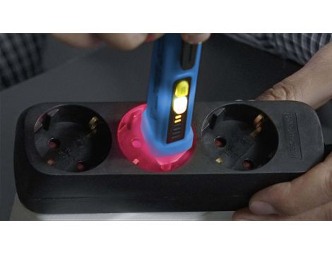 Tester napięcia bezkontaktowy PAN VOLTFINDER  z 3-stopniowym wskaźnikiem LED 12-1000 V AC latarka - 8