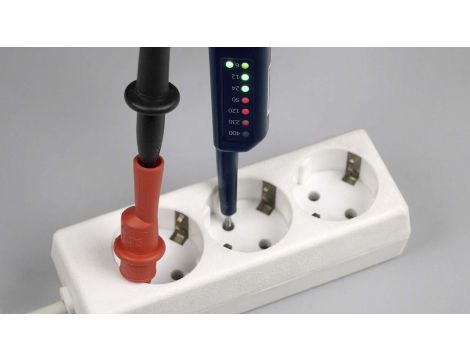 Tester napięcia 2-biegunowy PAN VOLTTESTER 400 wskaźnik LED  6-400 V AC/DC KAT III 400V bezbateryjny / przykręcane tulejki - 4