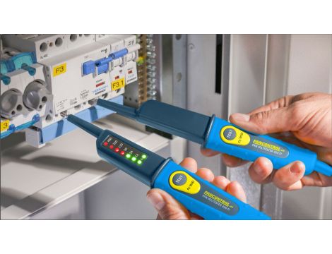 Tester napięcia 2-biegunowy PAN VOLTTESTER 400 FI wskaźnik LED 6-400 V AC/DC / RCD 30mA / bezbateryjny / wkręcane końcówki - 3