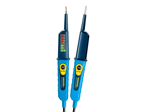 Tester napięcia 2-biegunowy PAN VOLTTESTER 400 FI wskaźnik LED 6-400 V AC/DC / RCD 30mA / bezbateryjny / wkręcane końcówki - 2