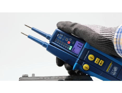 Tester napięcia / ciągłości PANMV-1000AD LED + LCD 12-1000 V AC/DC kolejnośc faz RCD 30mA dokręcane końcówki - 3