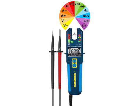 Tester prądu / napięcia LED + LCD 200A AC/DC cęgi otwarte True RMS - 2