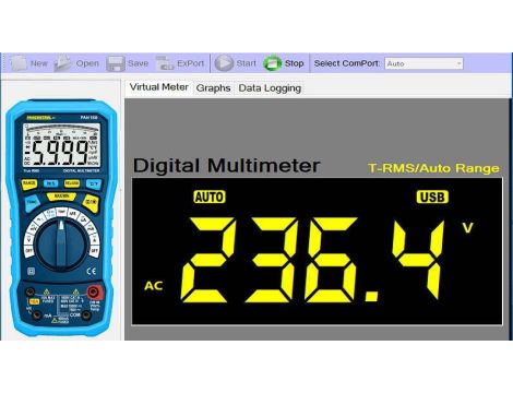 Multimetr cyfrowy PAN 188 True RMS CAT III 1000 V Bluetooth - 3