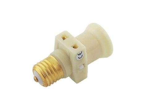 Oprawa żarówki adapter z E27 na 2x 230V(ż)+ E27 biała 230V 2A