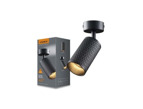 Oprawa Natynkowa Oświetleniowa Lampa Sufitowa Tuba LED GU10 Czarna VIDEX