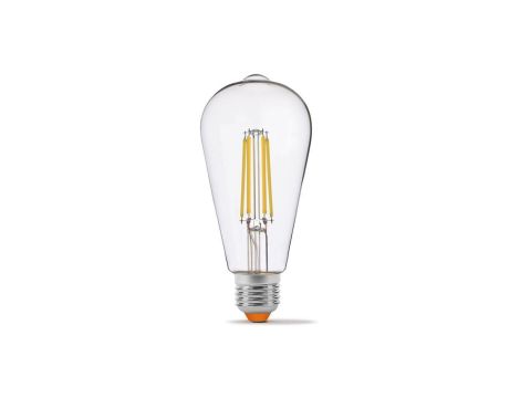Żarówka LED E27 ST64 6W = 50W 630lm 4000K Neutralna Filament Ściemnialna 360 VIDEX