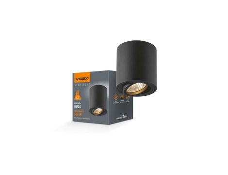 Oprawa Natynkowa HALOGENOWA SPOT Lampa Sufitowa 1x GU10 Ruchoma Czarna Videx