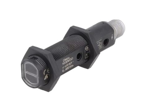 Czujnik fotoelektryczny, odbiciowy, z konfiguracją wyjścia PNP, max. 0,1A, M12 męski, IP67, BOS 18KF-PA-1PD-S4-C