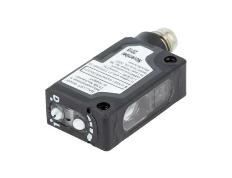 Czujnik fotoelektryczny, odbiciowy, z konfiguracją wyjścia PNP, max. 0,1A, M8 męski, IP67, BOS 5K-PU-LH12-S75