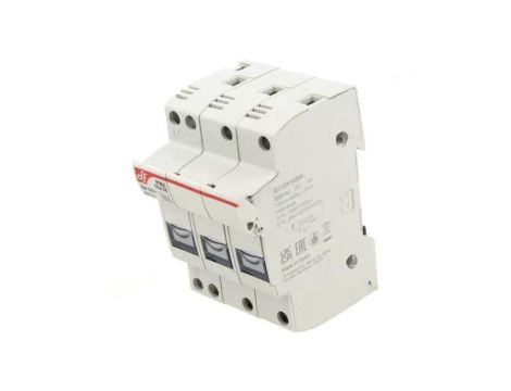 Gniazdo 10x38mm na szynę DIN 32A 690VAC Bieguny: 3+N 750VDC 485121