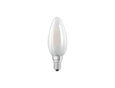 Żarówka LED OSRAM B35 Świeczka E14 2.2W zamiennik 25W 300lm 2700K CRI90 300 Filament Ściemnialna Klasa D 4 Lata Gwarancji