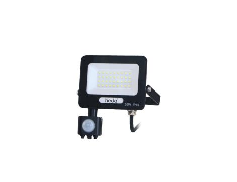Naświetlacz LED projektor 30W 3000lm 4000K IP65 PIR czujnik ruchu 120D