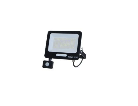 Naświetlacz projektor LED 100W 10000lm 6000K IP65 PIR czujnik ruchu 120D