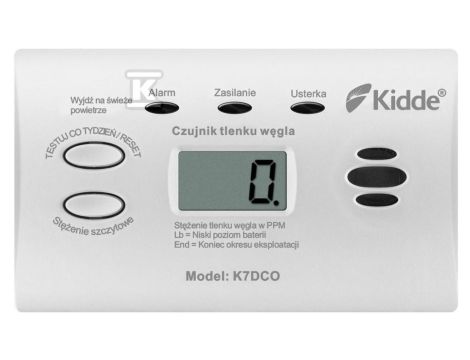 Czujnik czadu z wyświetlaczem Kidde K7DCO