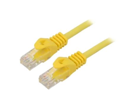Patch cord U/UTP, Cat 6, RJ45 wtyk z obu stron, linka, CCA, 1,5m PP6U-1.5M/Y