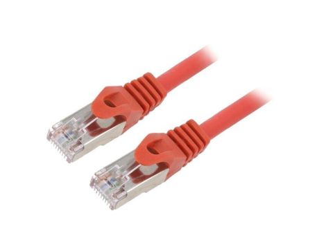 Patch cord S/FTP, Cat 6a, RJ45 wtyk z obu stron, linka, Cu, 0,5m PP6A-LSZHCU-R-0.5M