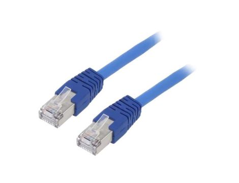 Patch cord F/UTP, Cat 5e, wtyk RJ45 z obu stron, linka, CCA, 1m PP22-1M/B