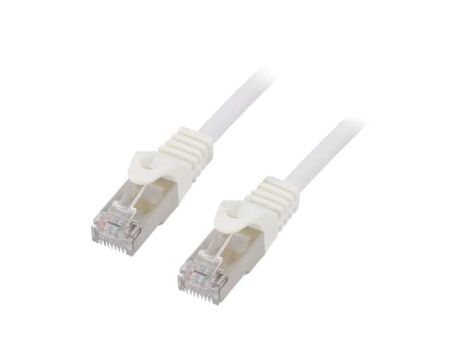 Patch cord F/UTP, Cat 6, wtyk RJ45 z obu stron, linka, CCA, 2m, PVC, biały PP6-2M/W