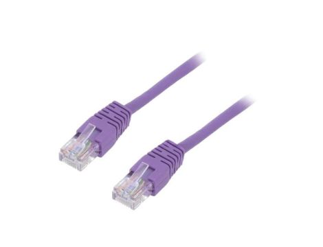 Patch cord U/UTP, Cat 5e, RJ45 wtyk z obu stron, linka, CCA, 2m PP12-2M/V