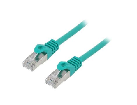 Patch cord F/UTP, Cat 6, RJ45 wtyk z obu stron, linka, CCA, 1m, PVC, zielony PP6-1M/G