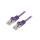 Patch cord F/UTP, Cat 6, wtyk RJ45 z obu stron, linka, CCA, 3m, PVC, fioletowy PP6-3M/V