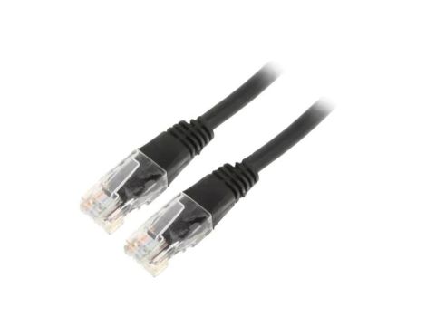 Patch cord U/UTP, Cat 5e, RJ45 wtyk z obu stron, linka, CCA, 7,5m PP12-7.5M/BK