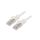 Patch cord F/UTP, Cat 6, RJ45 wtyk z obu stron, linka, CCA, 1m, PVC, biały PP6-1M/W